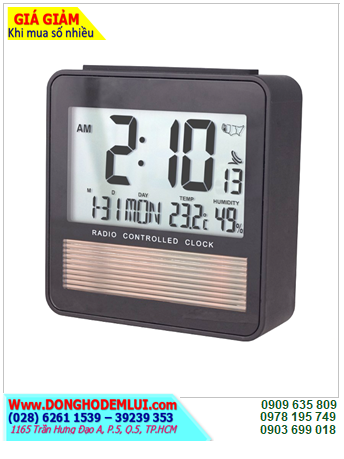 TRACEABLE 5003 _Đồng hồ ĐỂ BÀN XEM GIỜ Radio Control Clock hiển thị THỜI GIAN-NHIỆT ĐỘ-ĐỘ ẨM dự báo thời tiết 